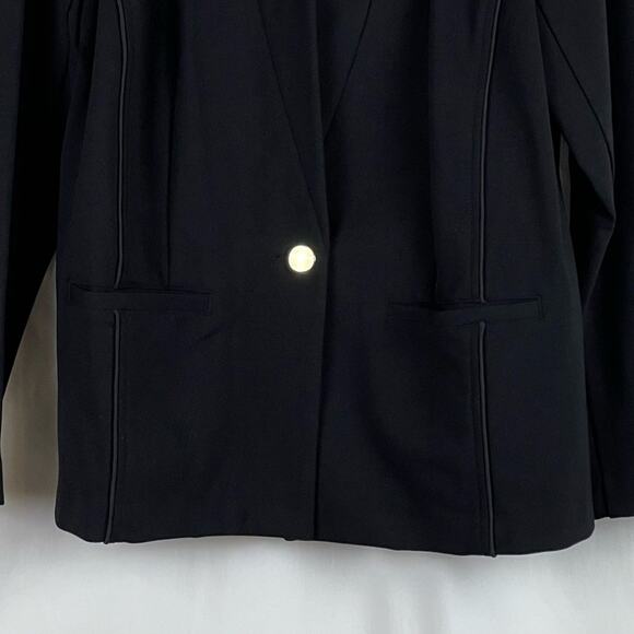 ELOQUII Black Dark Academia Minimalist Neutral Office Jacket Blazer NWOT Size 14 - Picture 5 of 12